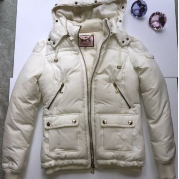 Juicy Couture Jackets & Blazers - Juicy Couture Puffer Coat Cream